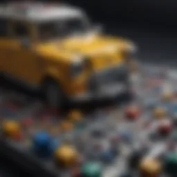 A close-up view of a beautifully crafted LEGO mini kit showcasing intricate details and vibrant colors