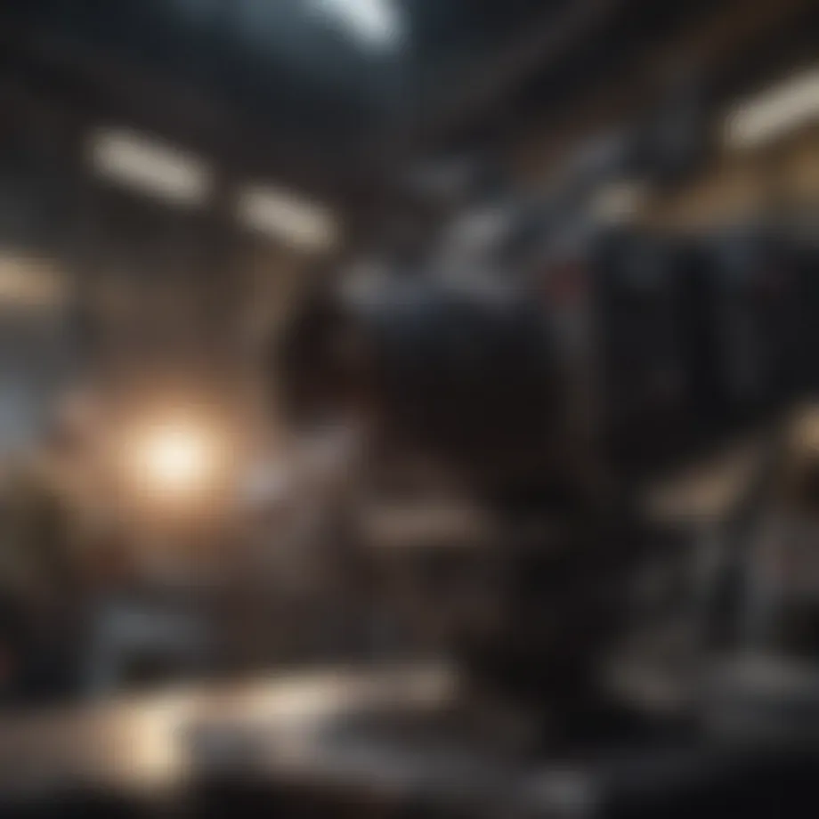 A behind-the-scenes look at the film set showcasing the crew in action