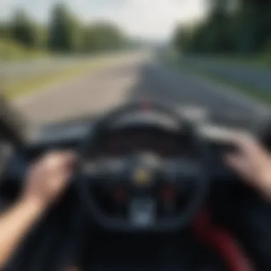 Immersive Racing Gameplay Experience Immersive racing gameplay experience with steering wheel