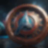 Avengers Logo in Cosmic Background