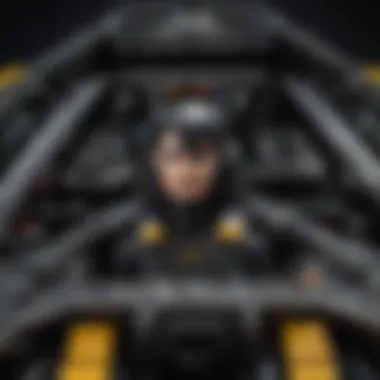 Close-Up of Intricate Minifigure Cockpit in LEGO UCS Batman Tumbler