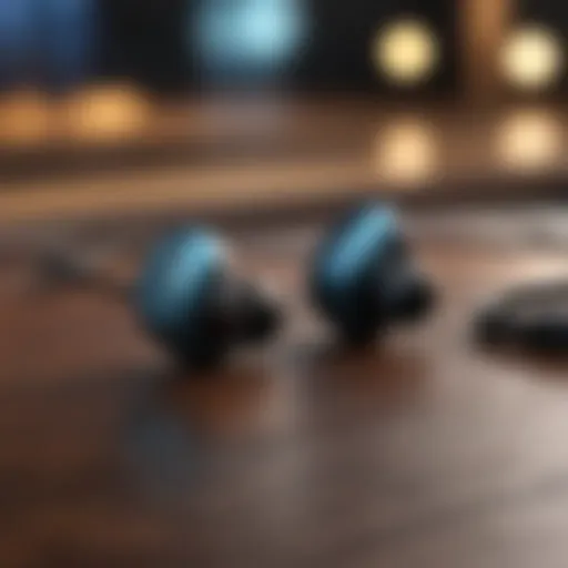 Sleek bluetooth earphones in a minimalist design