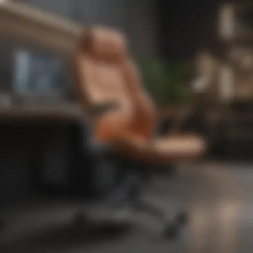 Sleek compact computer chair in a modern workspace