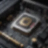 Close-up view of premium CPU and motherboard components