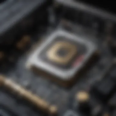 Close-up view of premium CPU and motherboard components