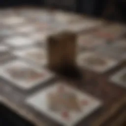 A historical display of traditional playing cards representing various cultures