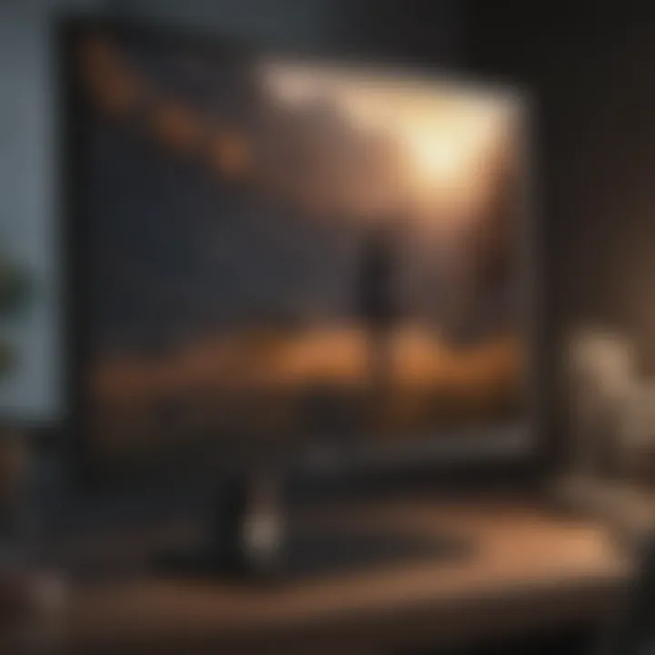 Close-up of AOC monitor display settings