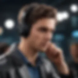 Bluetooth headphones showcasing ergonomic design