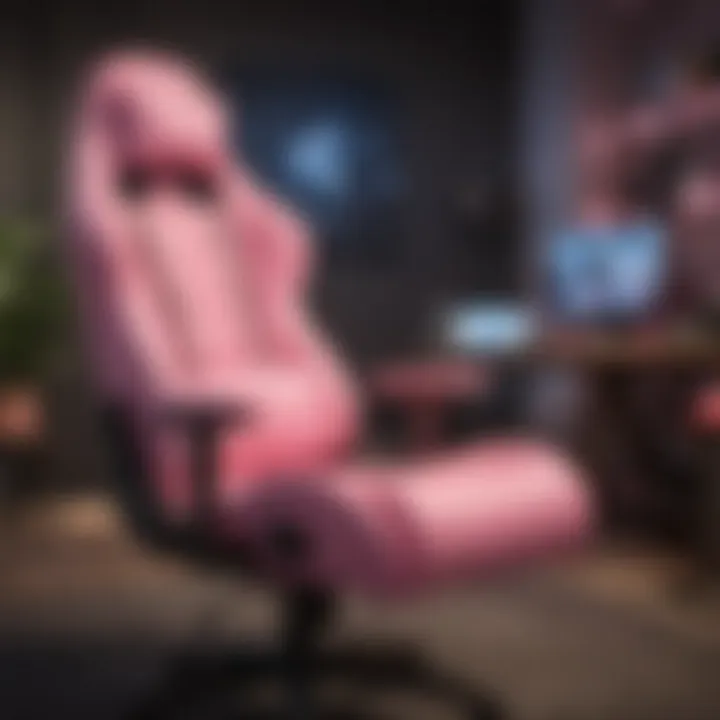 Gamer enjoying a session in a pink gaming chair