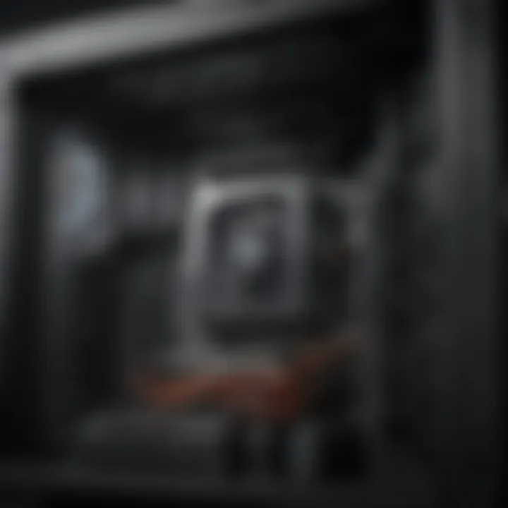 Close-up of powerful Dell gaming PC setup showcasing intricate components