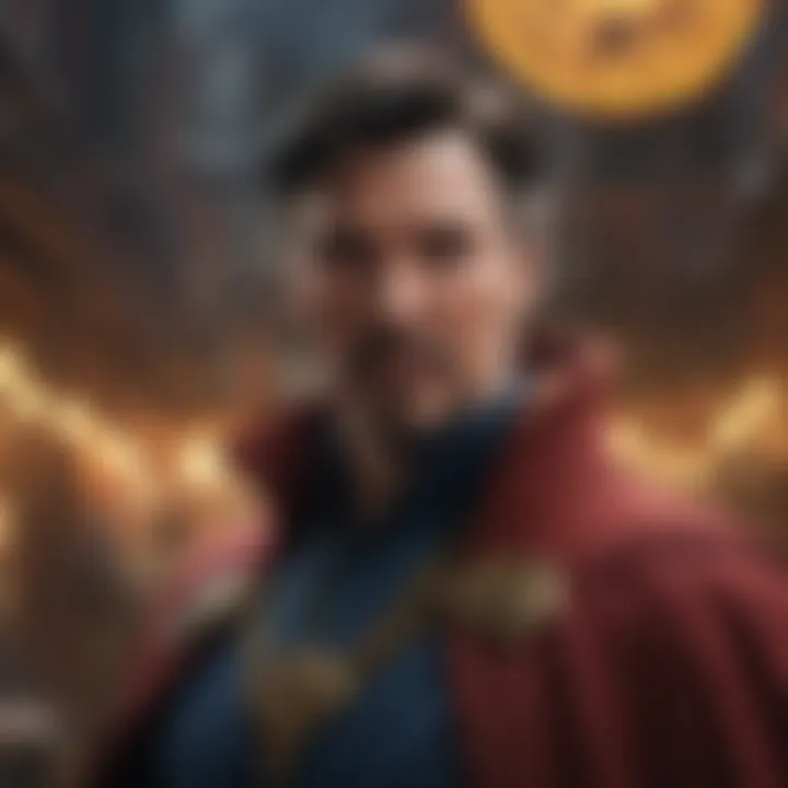 Doctor Strange in a mystical trance