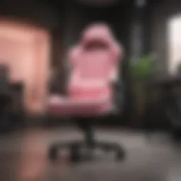 Dx Racer Pink Gaming Chair Front View
