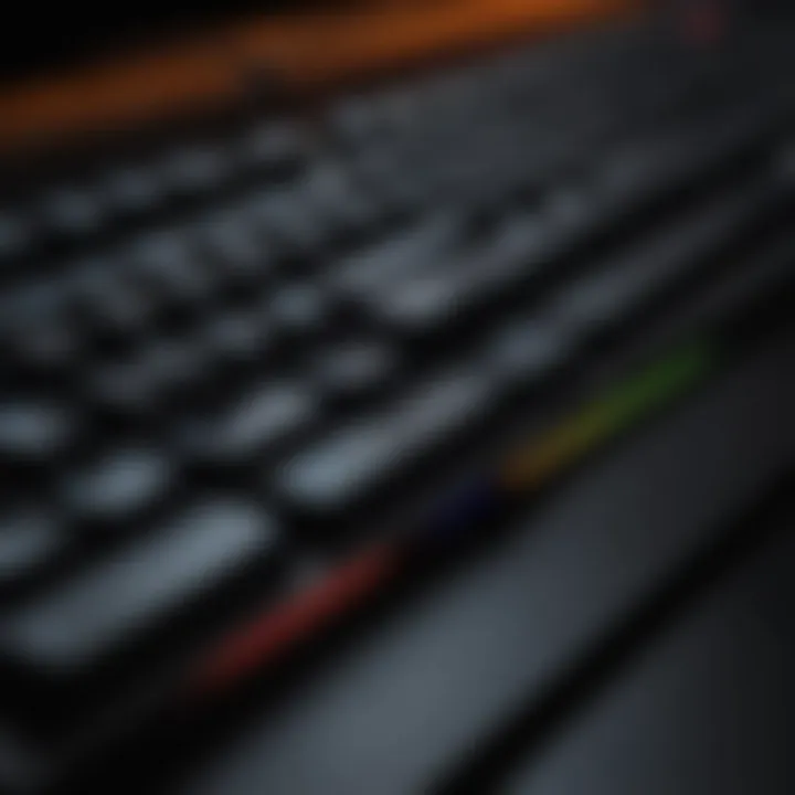 Dynamic RGB lighting clicky gaming keyboard