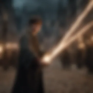 Epic Battle Scene with Wands