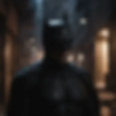 Mysterious silhouette of the new Batman actor in a dark alley