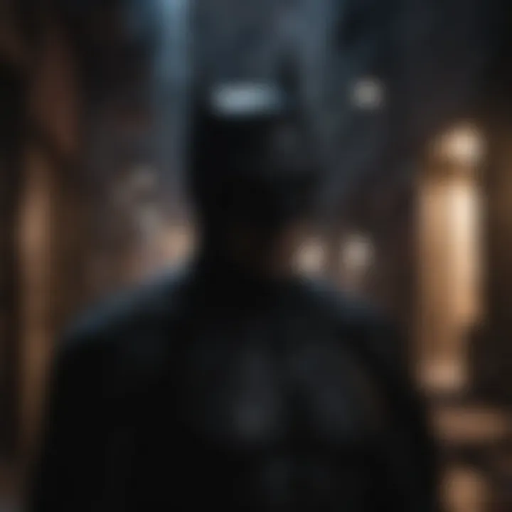 Mysterious silhouette of the new Batman actor in a dark alley