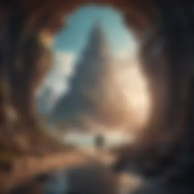 Fantastical Surreal Journey Captivating movie poster depicting a surreal dreamscape with fantastical elements.