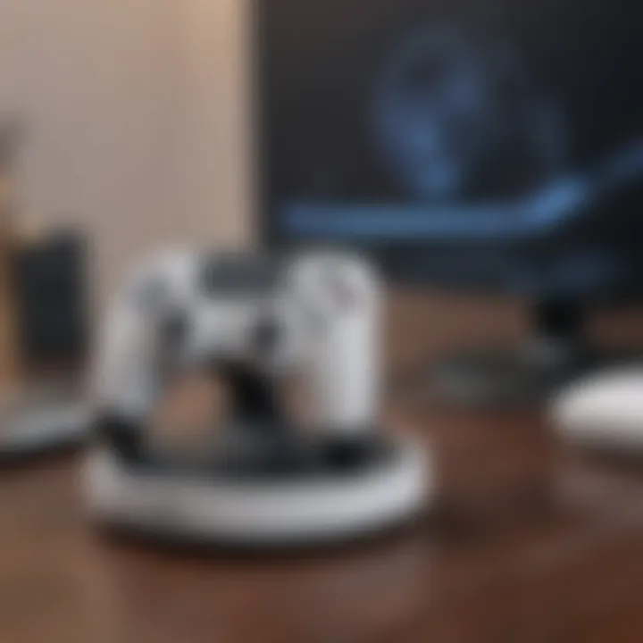 Sleek charging dock for PlayStation 5 controllers