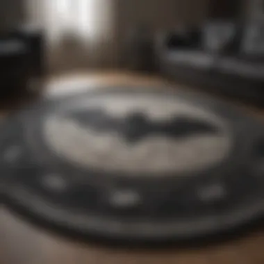 Batman rug showcasing iconic logo