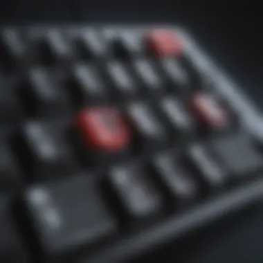 Mechanical switches in gaming keyboard