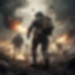 Dramatic battlefield scene from Call of Duty: World at War