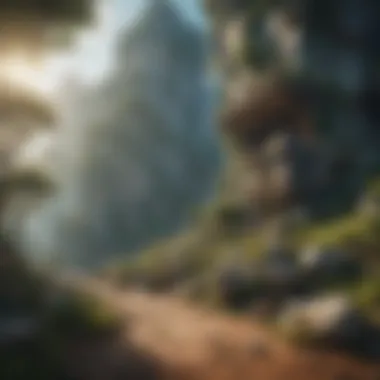 Diverse Environments in RPGs A vibrant fantasy landscape showcasing various RPG environments