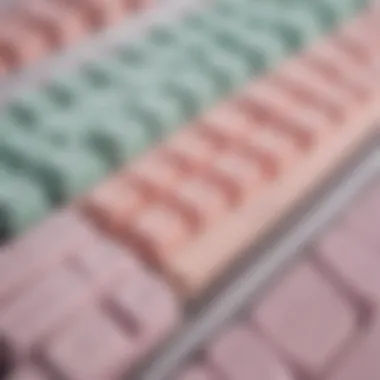 Elegant Pastel Color Palette Cute Mechanical Keyboard