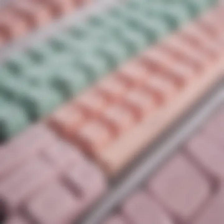 Elegant Pastel Color Palette Cute Mechanical Keyboard