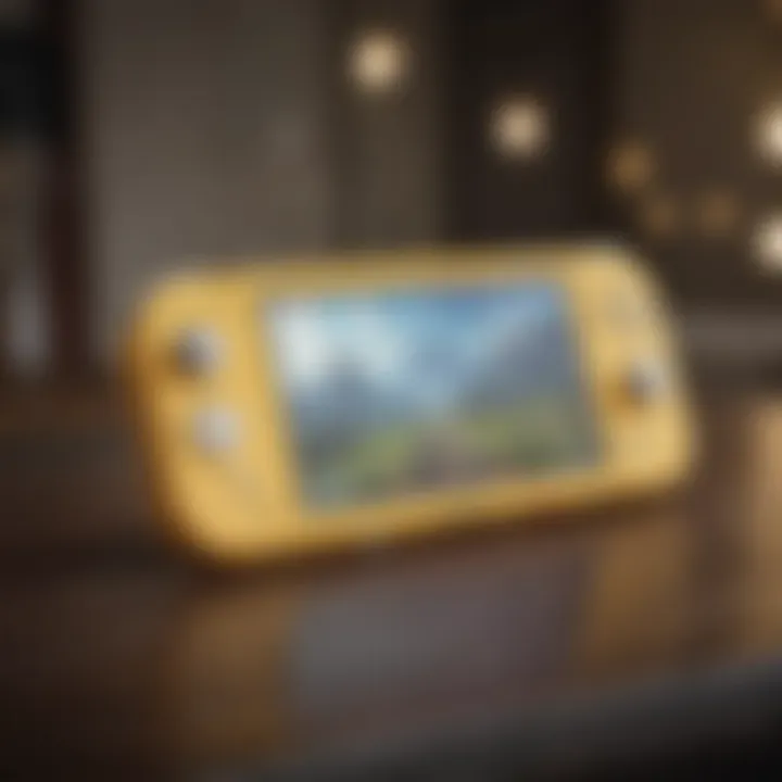 Accessibility features displayed on the Nintendo Switch Lite