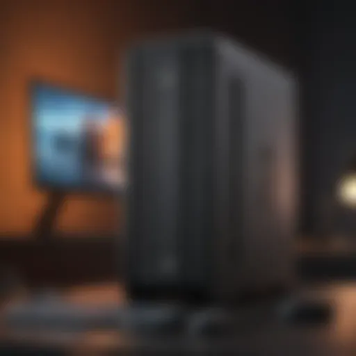 Sleek design of the HP Pavilion Gaming PC 1650 Super showcasing its modern aesthetics.