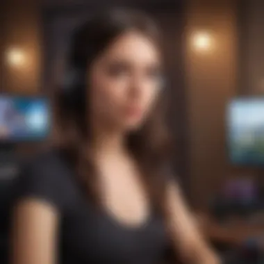Captivating Twitch Streamer Engaging with Webcam Dynamic Twitch Streamer with Webcam