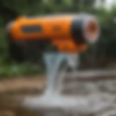 A close-up view of the innovative features of a modern Nerf water soaker.