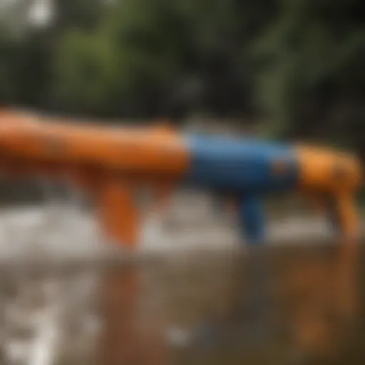 A vintage collection of Nerf water soakers showcasing their evolution over time.