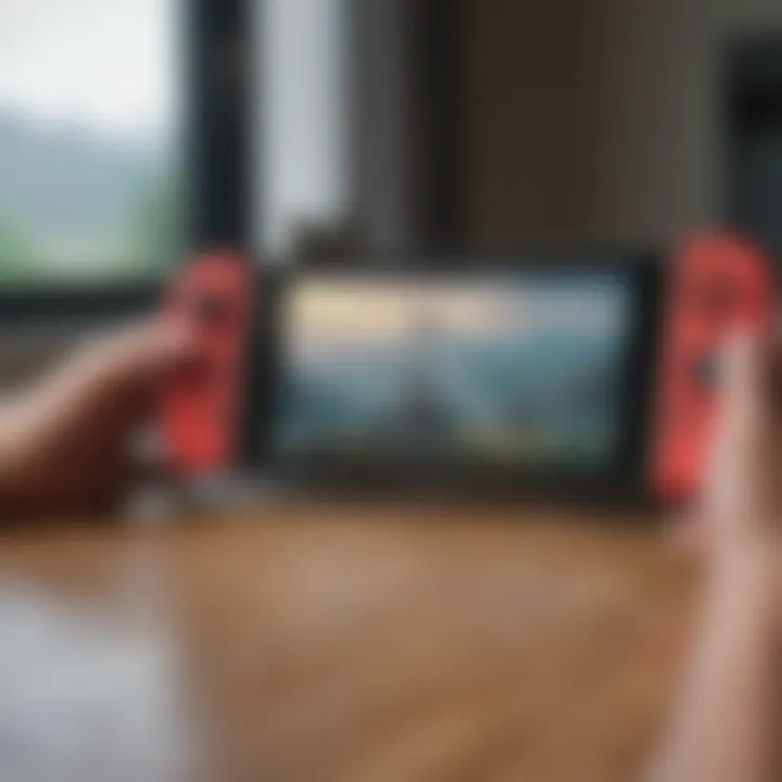 Demonstration of the Nintendo Switch Flip Cover in use, highlighting its functionality.