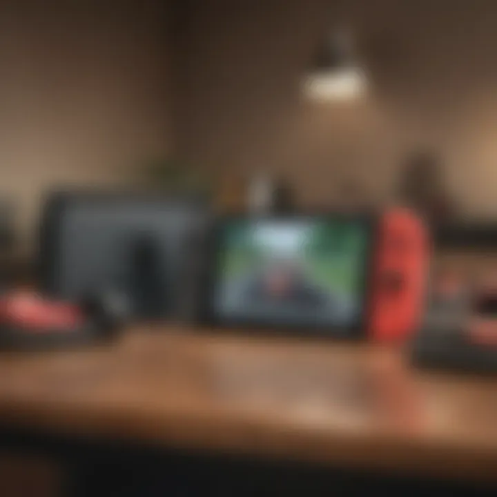 Nintendo Switch console with Mario Kart bundle displayed in an engaging setup