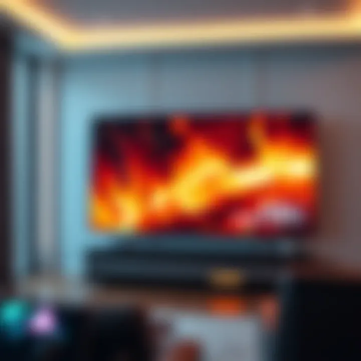 Vibrant LED television displaying dynamic content