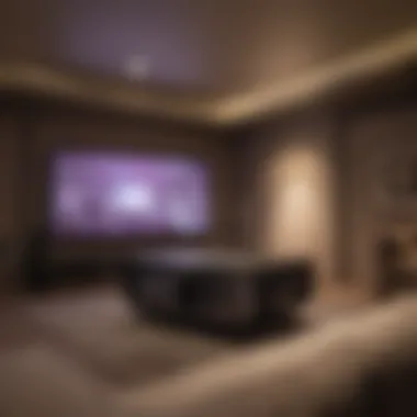 Demonstration of RCA Roku projector in a home theater setup