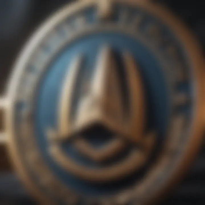 A close-up of the academy’s emblem, symbolizing unity and exploration.