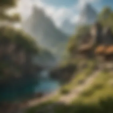 The Immersive Landscapes of MMO RPGs Expansive fantasy world in an MMO RPG