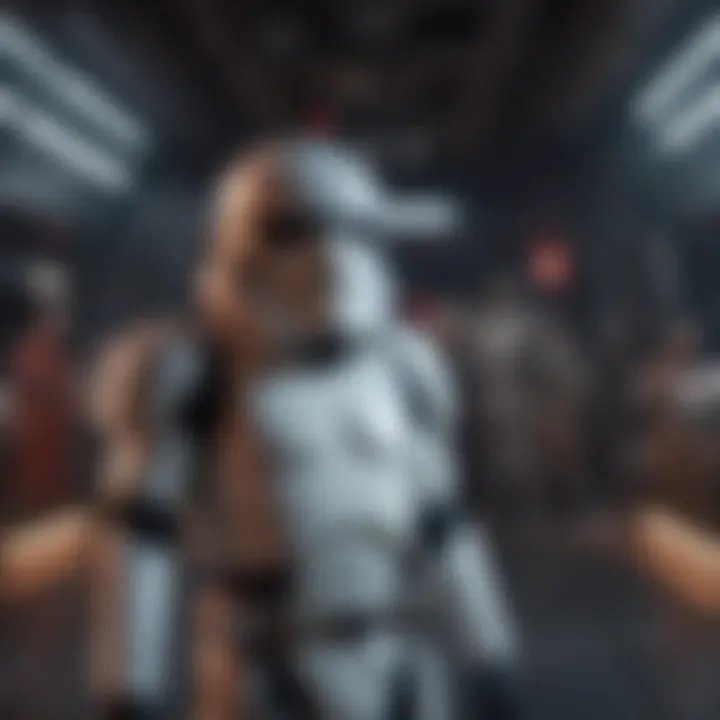 An engaging streaming interface featuring Star Wars content and fan interactions.