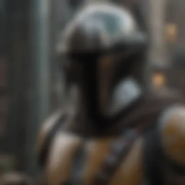 A dynamic representation of the character development throughout The Mandalorian.