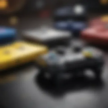 A collection of PlayStation Plus keys with vibrant colors