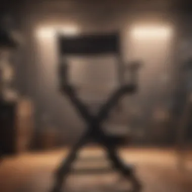 A director's chair on a movie set representing directorial vision