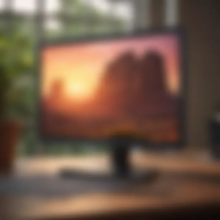 A sleek portable monitor showcasing its vibrant display.