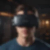 A virtual reality headset showcasing immersive gaming