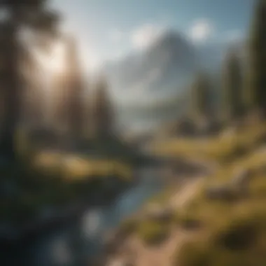 A stunning landscape from a popular VR game environment