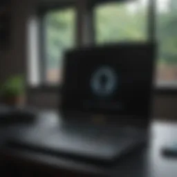 A sleek Alienware laptop showcasing Windows interface