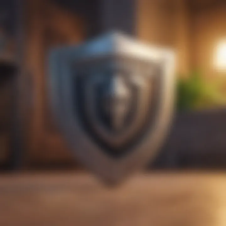 Fortnite logo integrated with shield for enhanced security