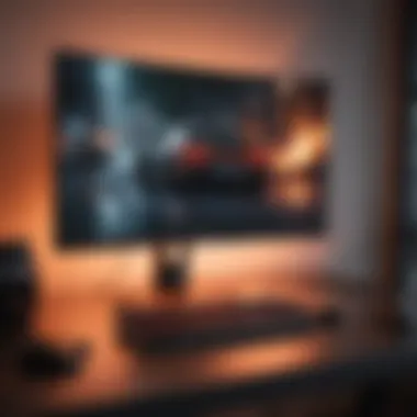 AOC Monitor in a Gaming Setup Gaming setup featuring AOC monitor in action
