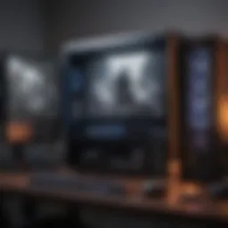High-performance gaming computer setup showcasing hardware capabilities